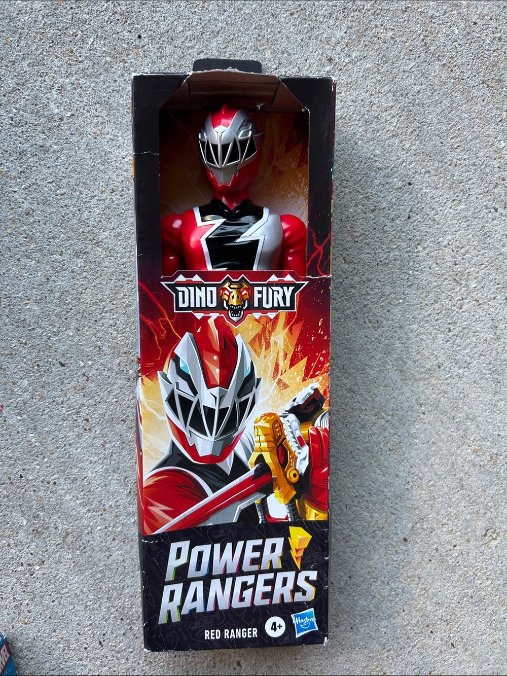 Hasbro Power Rangers Dino Fury Red Ranger Figure with Silver Accents
